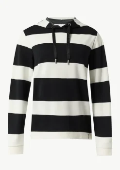 Sweatshirt mit Kapuze und Blockstreifen