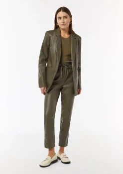 Taillierter Blazer aus Kunstleder