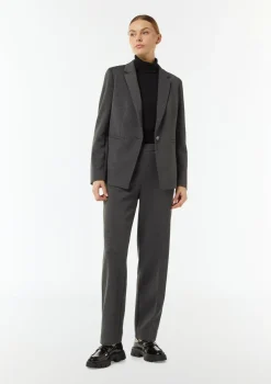 Taillierter Jersey-Blazer mit Leistentaschen