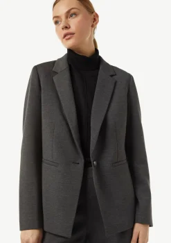 Taillierter Jersey-Blazer mit Leistentaschen