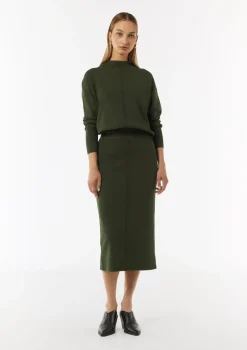 Taillierter Strickrock aus Viskosemix