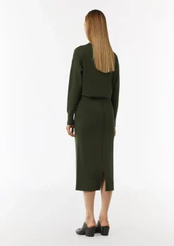 Taillierter Strickrock aus Viskosemix