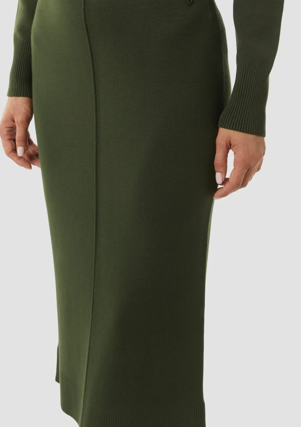 Taillierter Strickrock aus Viskosemix