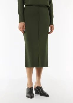 Taillierter Strickrock aus Viskosemix