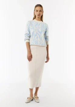 Taillierter Strickrock aus Viskosemix