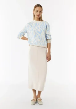 Taillierter Strickrock aus Viskosemix