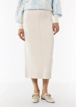 Taillierter Strickrock aus Viskosemix