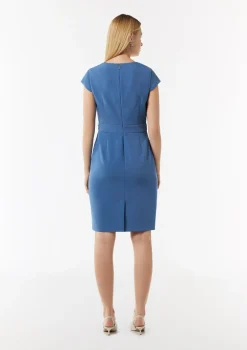 Tailliertes Etuikleid aus Twill