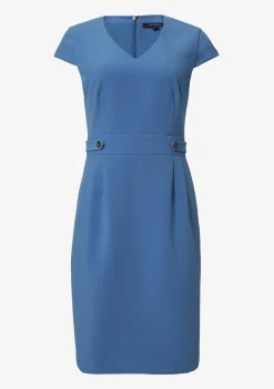 Tailliertes Etuikleid aus Twill