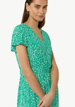 Tailliertes Kleid mit fixiertem Wickel-Oberteil