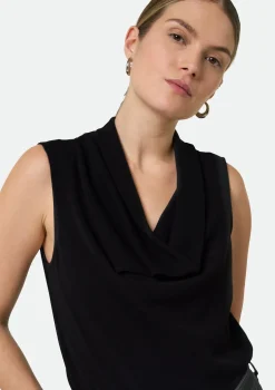 Top mit Wasserfallkragen