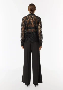 Transparente Bluse aus edler Spitze