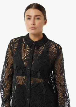 Transparente Bluse aus edler Spitze