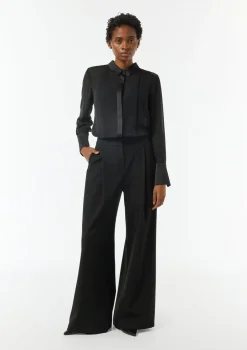 Transparente Hemdbluse aus Chiffon