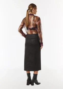 Transparente Hemdbluse aus Organza