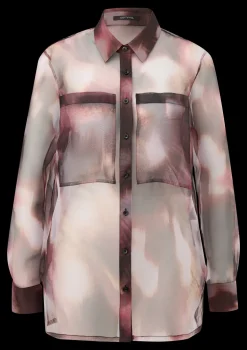 Transparente Hemdbluse aus Organza