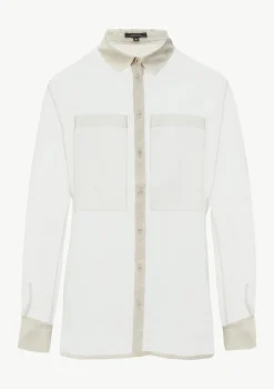 Transparente Hemdbluse aus Organza