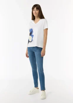 T-Shirt aus Jersey mit Front- und Rückenprint