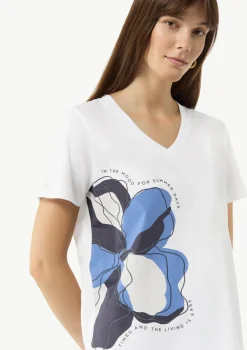 T-Shirt aus Jersey mit Front- und Rückenprint