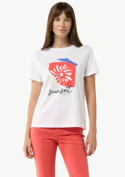 T-Shirt aus Jersey mit Front- und Rückenprint