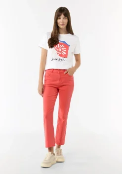 T-Shirt aus Jersey mit Front- und Rückenprint