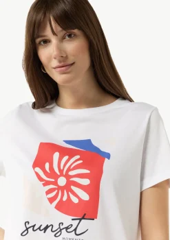 T-Shirt aus Jersey mit Front- und Rückenprint