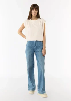 T-Shirt mit überschnittenen Schultern