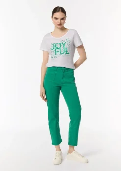 T-Shirt mit Front- und Logoprint