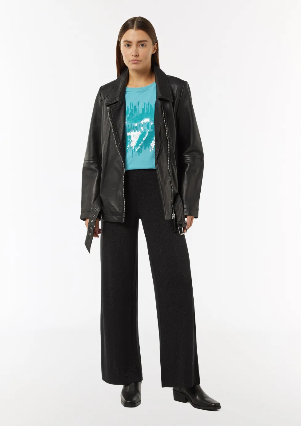 T-Shirt mit Pailletten-Artwork