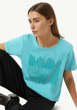 T-Shirt mit Pailletten-Artwork