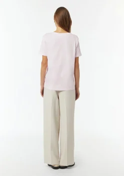 T-Shirt mit Rundhals-Ausschnitt und Front-Print