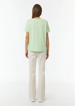 T-Shirt mit Rundhals-Ausschnitt und Front-Print