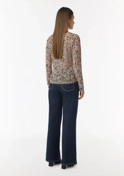 T-Shirt mit Stehkragen