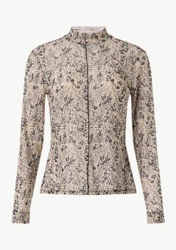 T-Shirt mit Stehkragen