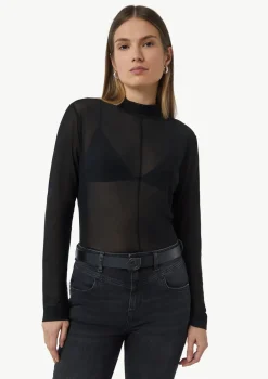 T-Shirt mit Stehkragen