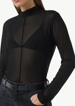 T-Shirt mit Stehkragen