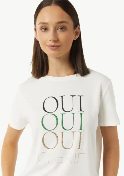 T-Shirt mit Strassapplikation