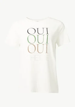 T-Shirt mit Strassapplikation