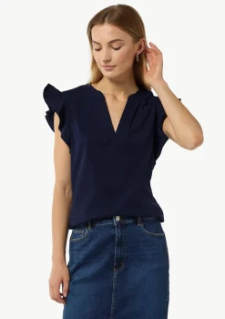 T-Shirt mit Volantärmel