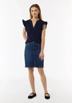 T-Shirt mit Volantärmel