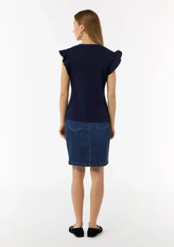 T-Shirt mit Volantärmel