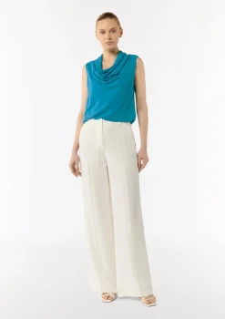 T-Shirt mit Wasserfall-Ausschnitt