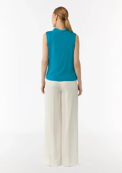 T-Shirt mit Wasserfall-Ausschnitt