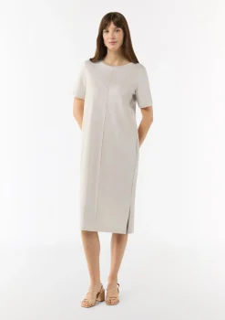 T-Shirt-Kleid mit seitlich geschlitztem Saum