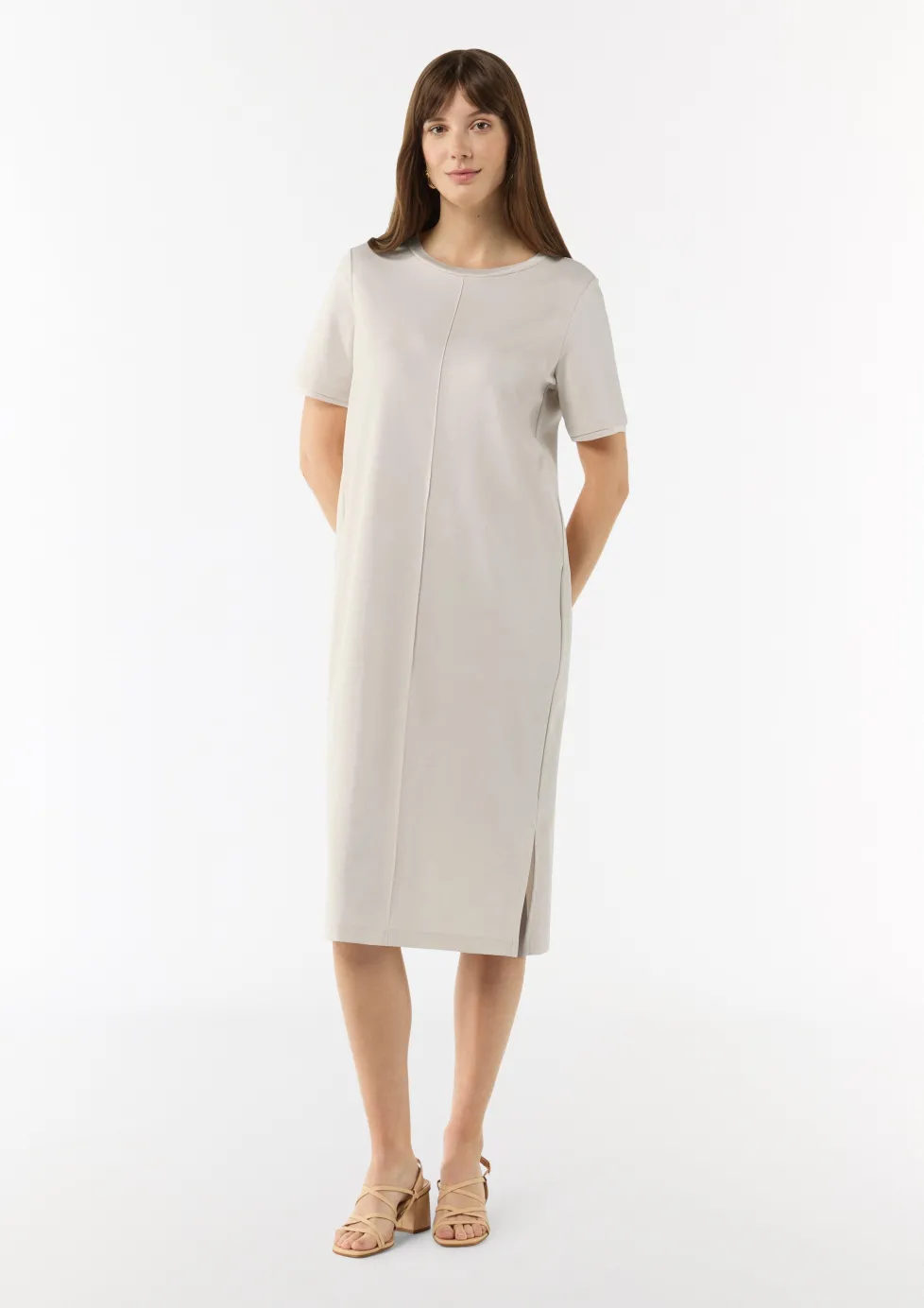 T-Shirt-Kleid mit seitlich geschlitztem Saum