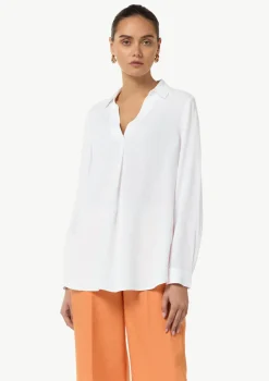 Tunikabluse aus Leinenmix