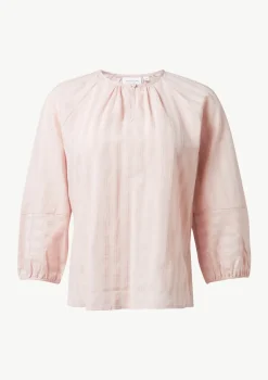 Tunika-Bluse aus Streifen-Jacquard