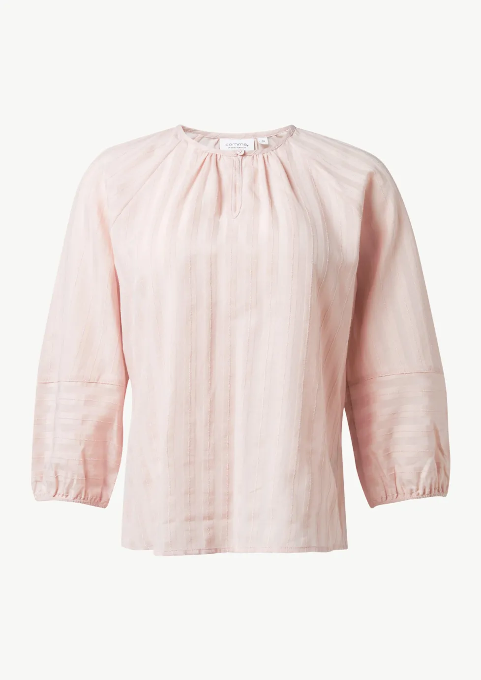 Tunika-Bluse aus Streifen-Jacquard