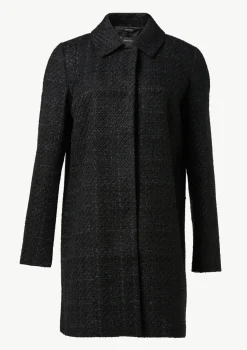 Tweed-Mantel mit schimmerndem Garn