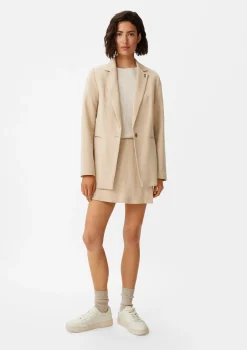 Twill-Blazer mit Logo-Detail